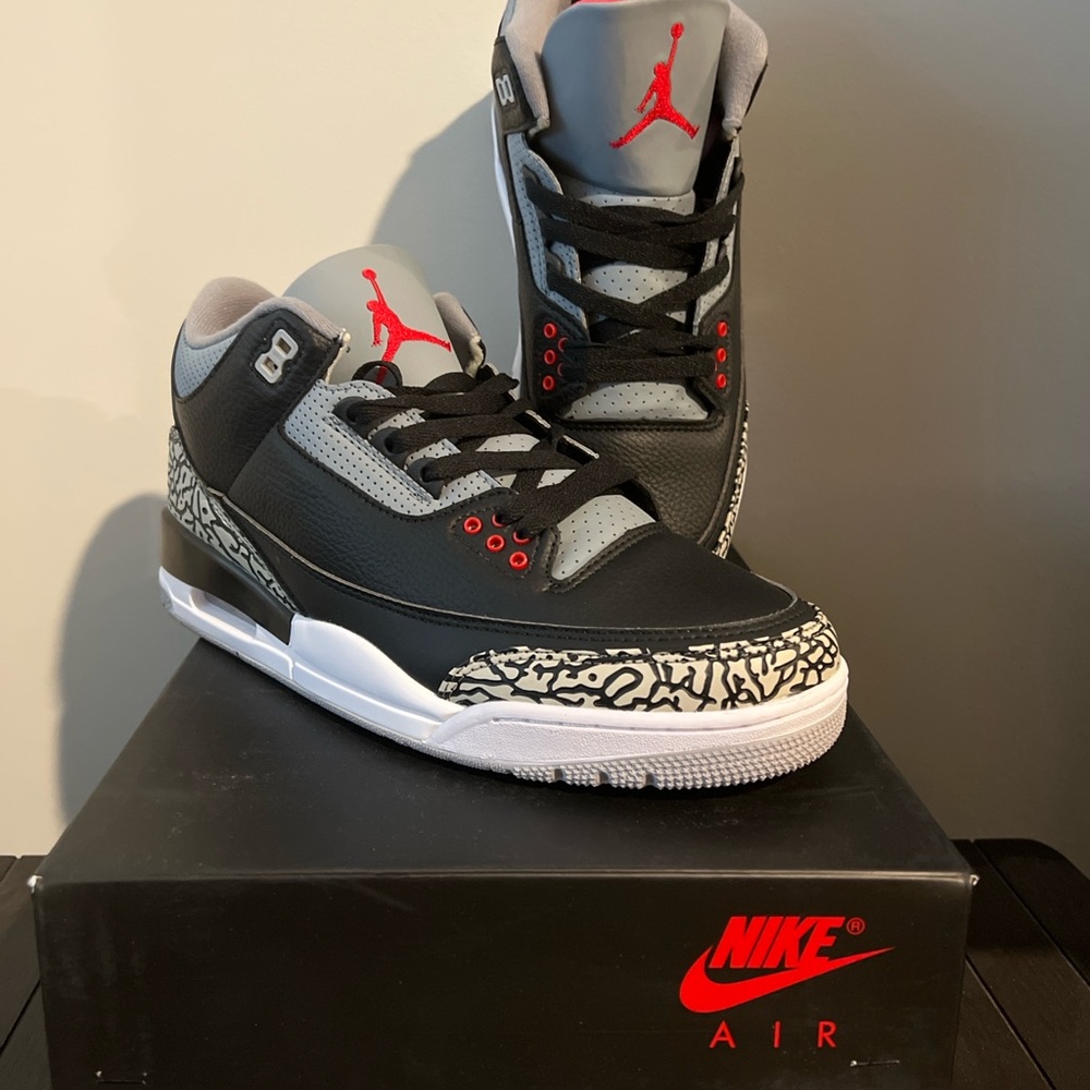 Nike Black and Red Air Jordan Sneakers